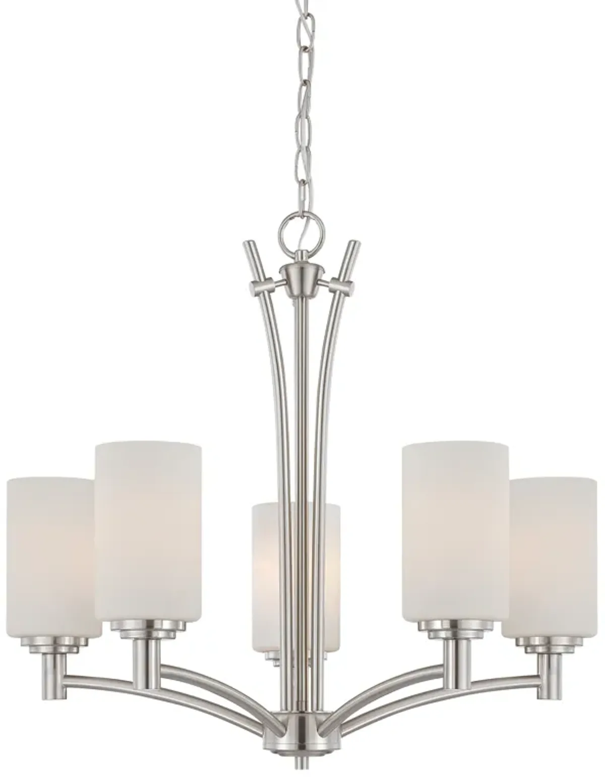 Pittman 24" Wide 5-Light Chandelier - Brushed Nickel