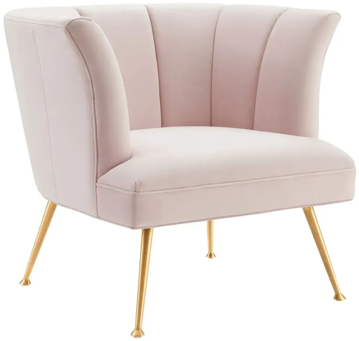 Veronica Channel Tufted Performance Velvet Armchair