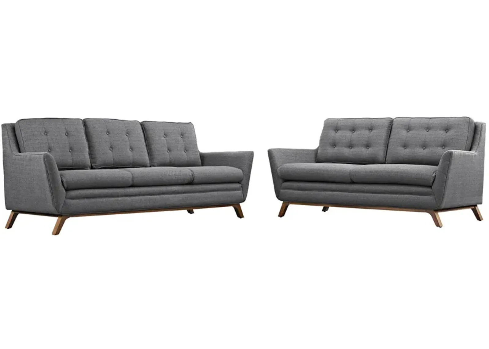 Beguile Living Room Set Upholstered Fabric Set of 2