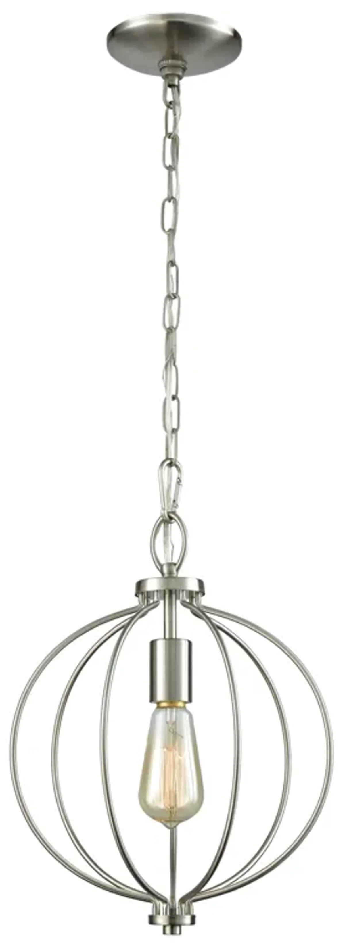 Williamsport 11'' Wide 1-Light Mini Pendant - Brushed Nickel