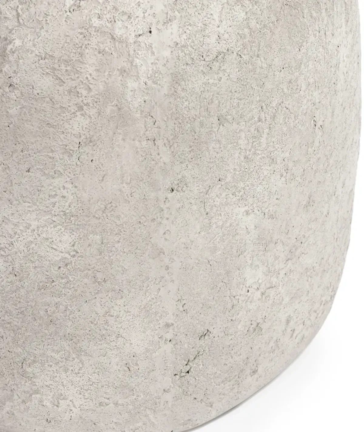 Britney Concrete Outdoor End Table in Light Grey 