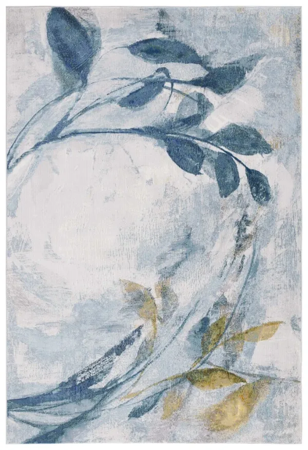 ART STUDIO 118 Blue 4' X 6' Small Rectangle Rug