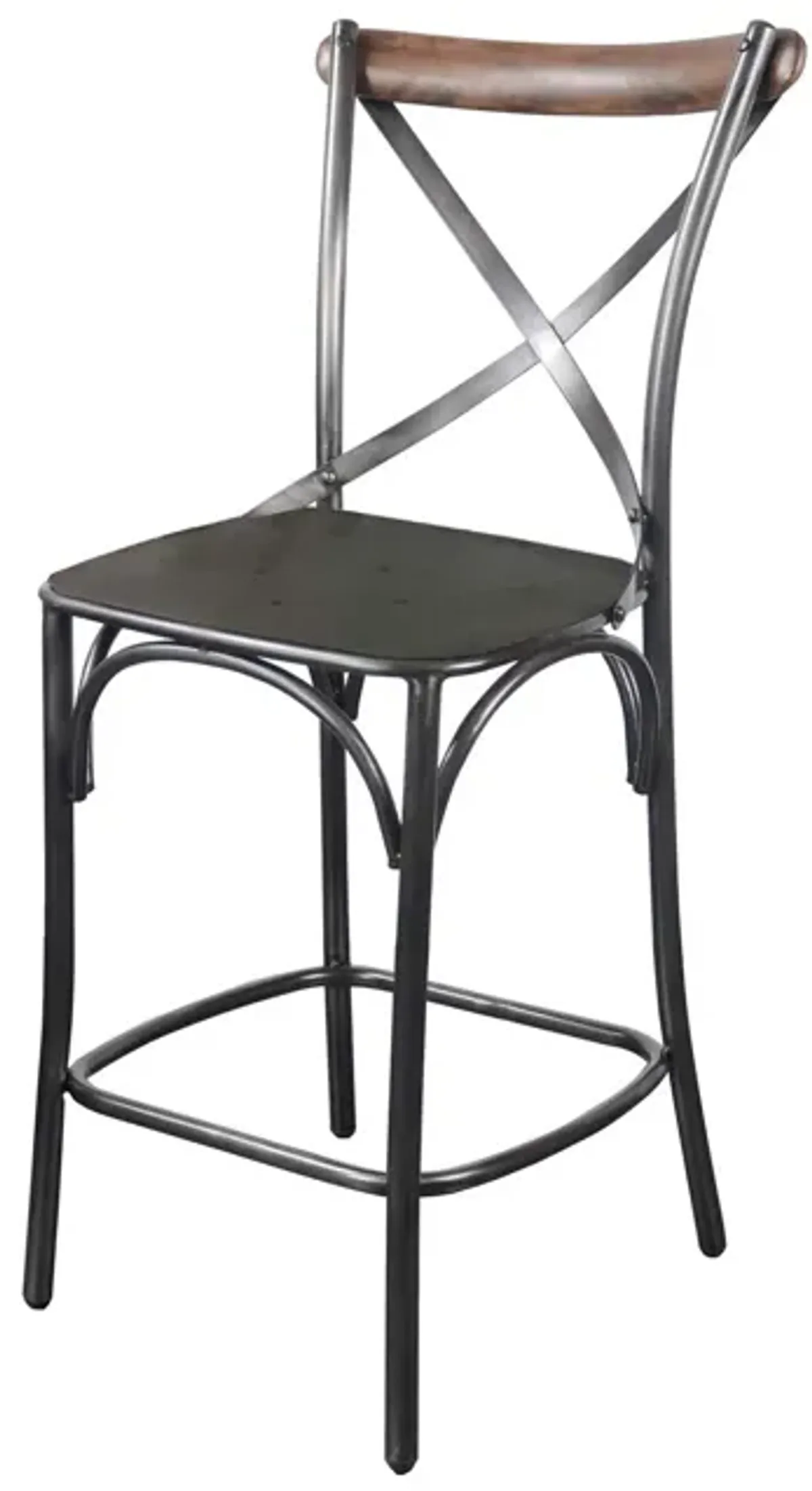 Metal Crossback Counter Stool