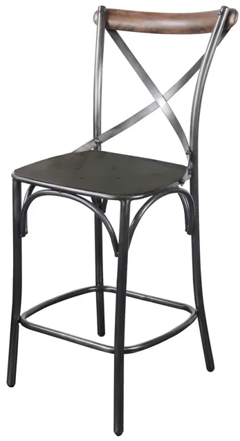 Metal Crossback Counter Stool