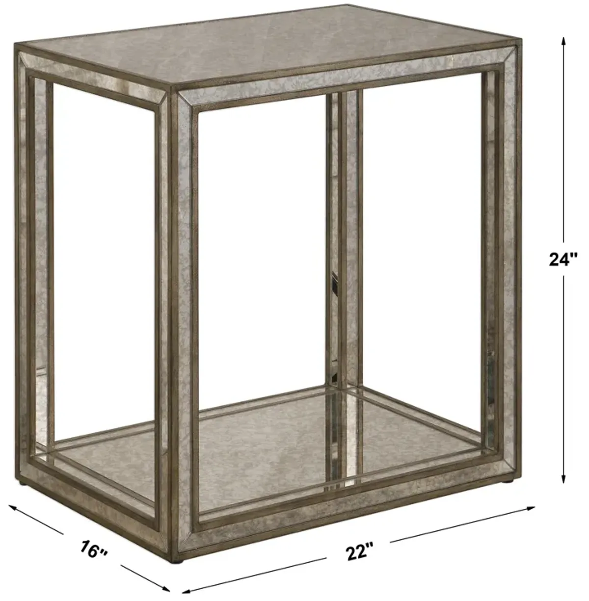 Julie Mirrored End Table