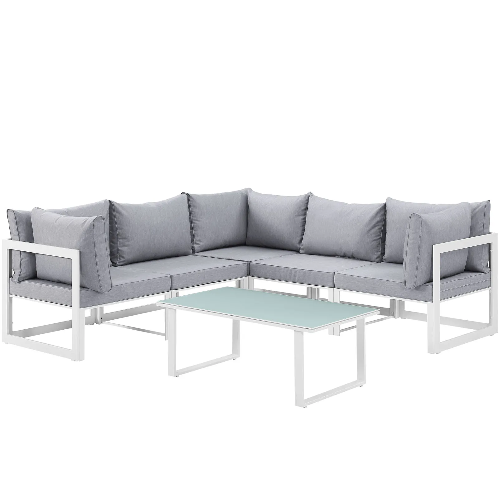 Fortuna 6 Piece Outdoor Patio Sectional Sofa Set