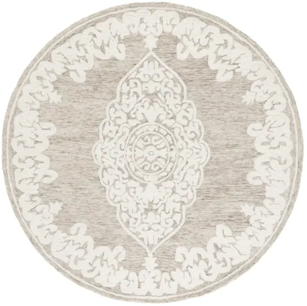 ABSTRACT Hand Tufted 6' x 6' Round area rug