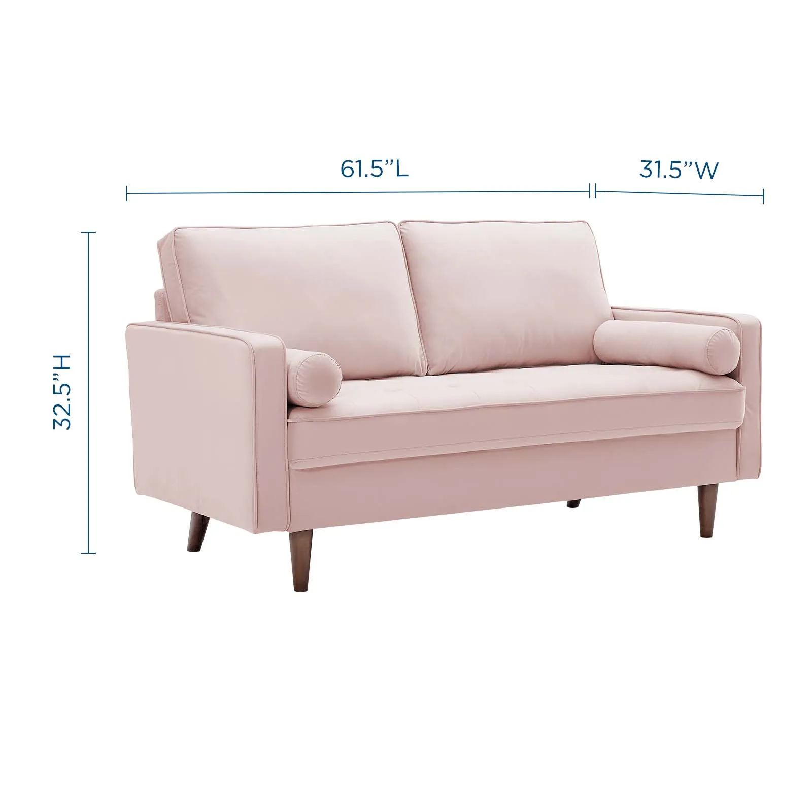 Valour Performance Velvet Loveseat