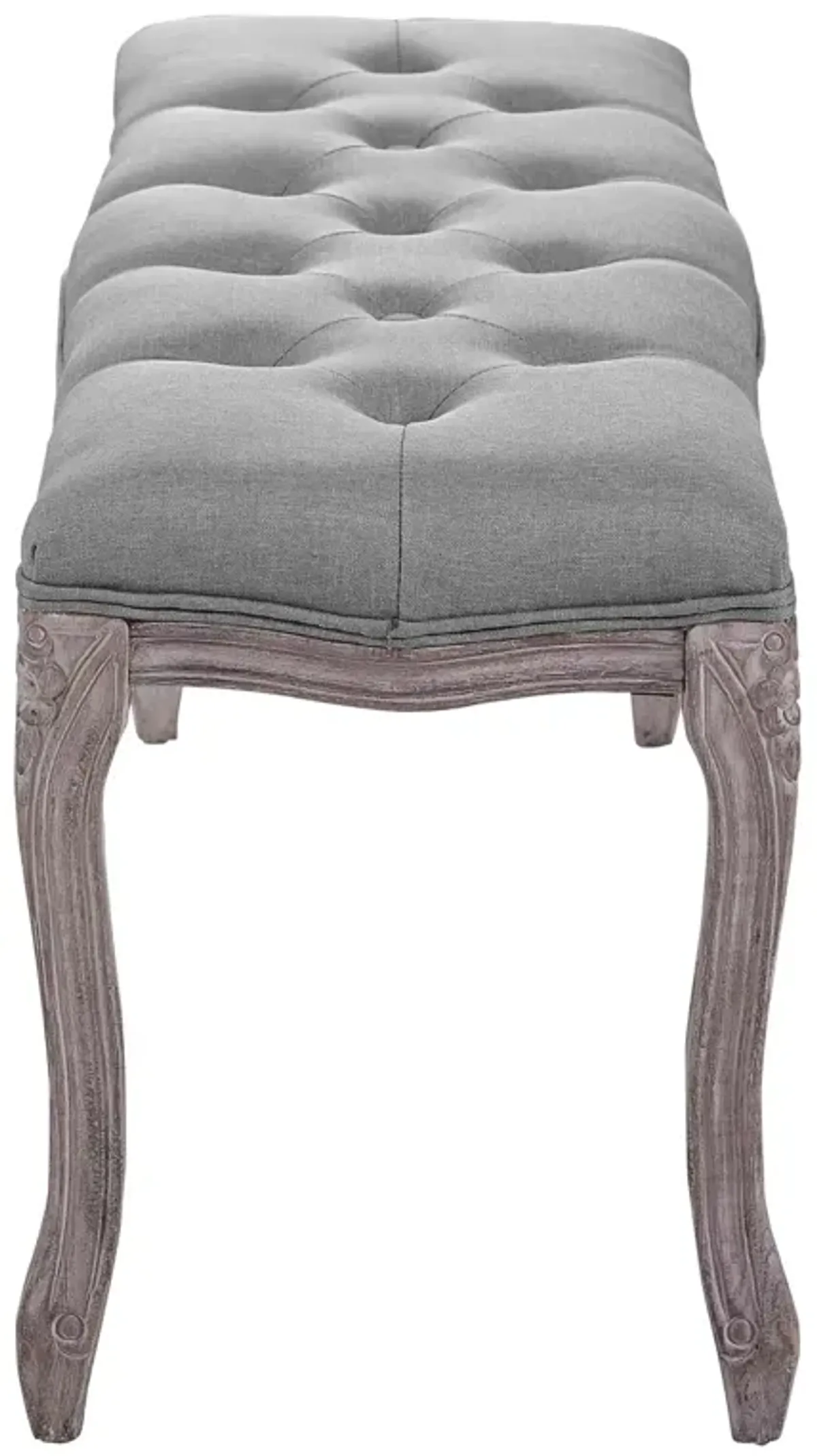 Regal Vintage French Upholstered Fabric Bench