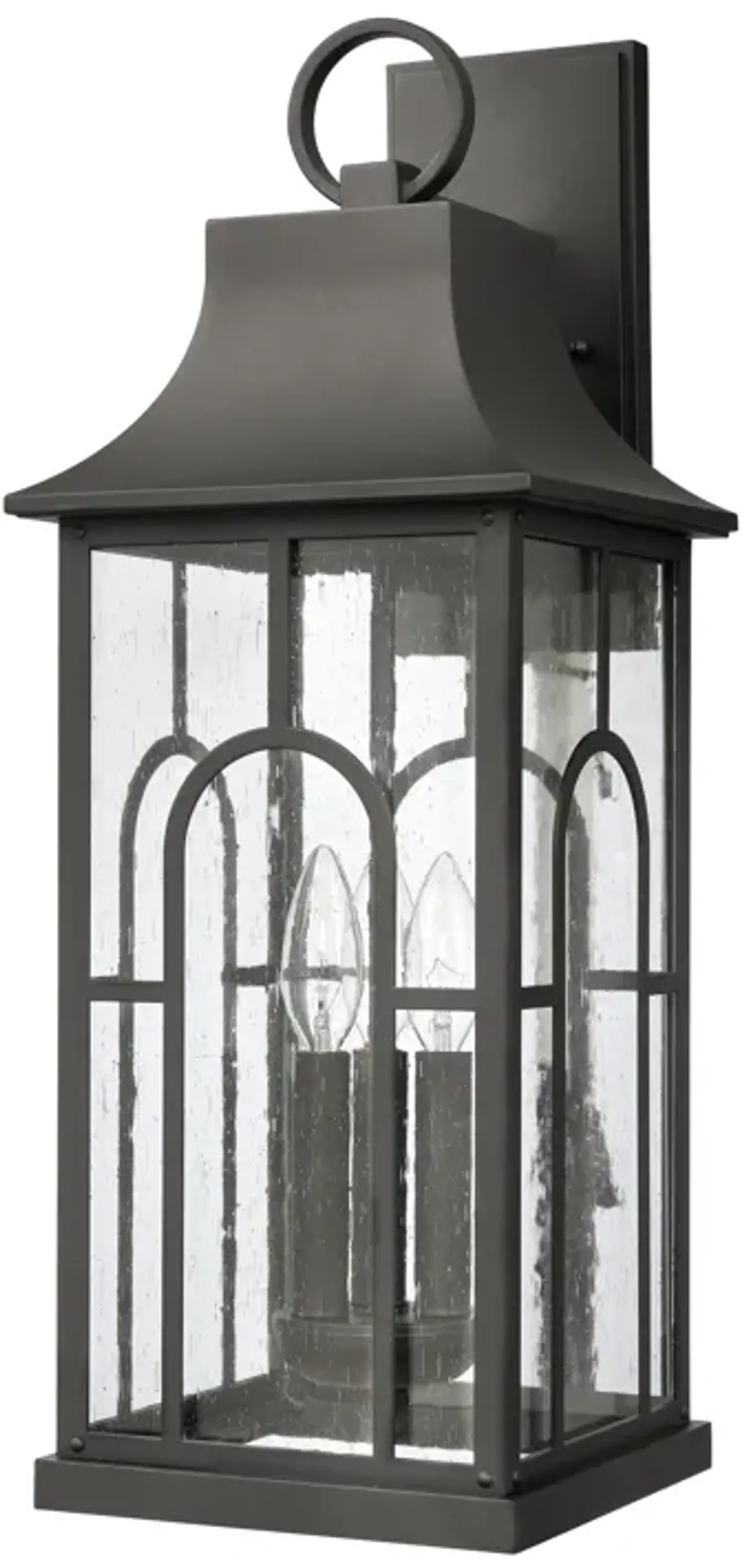 Triumph 23" High 3-Light Outdoor Sconce - Textured Black