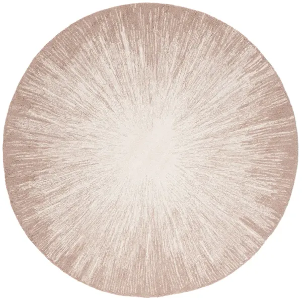 ABSTRACT Hand Tufted 6' x 6' Round area rug