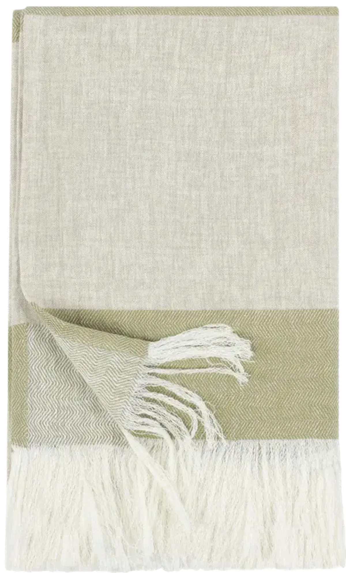 Talara 100% Belgian Linen Green Multicolor 50"x70" Throw Blanket Blanket