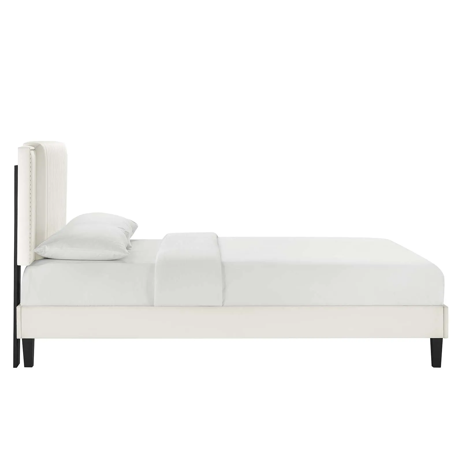 Zahra Channel Tufted Performance Velvet Full Platform Bed