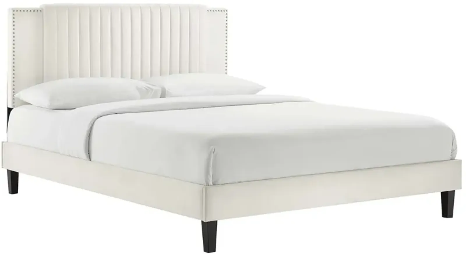 Zahra Channel Tufted Performance Velvet Full Platform Bed