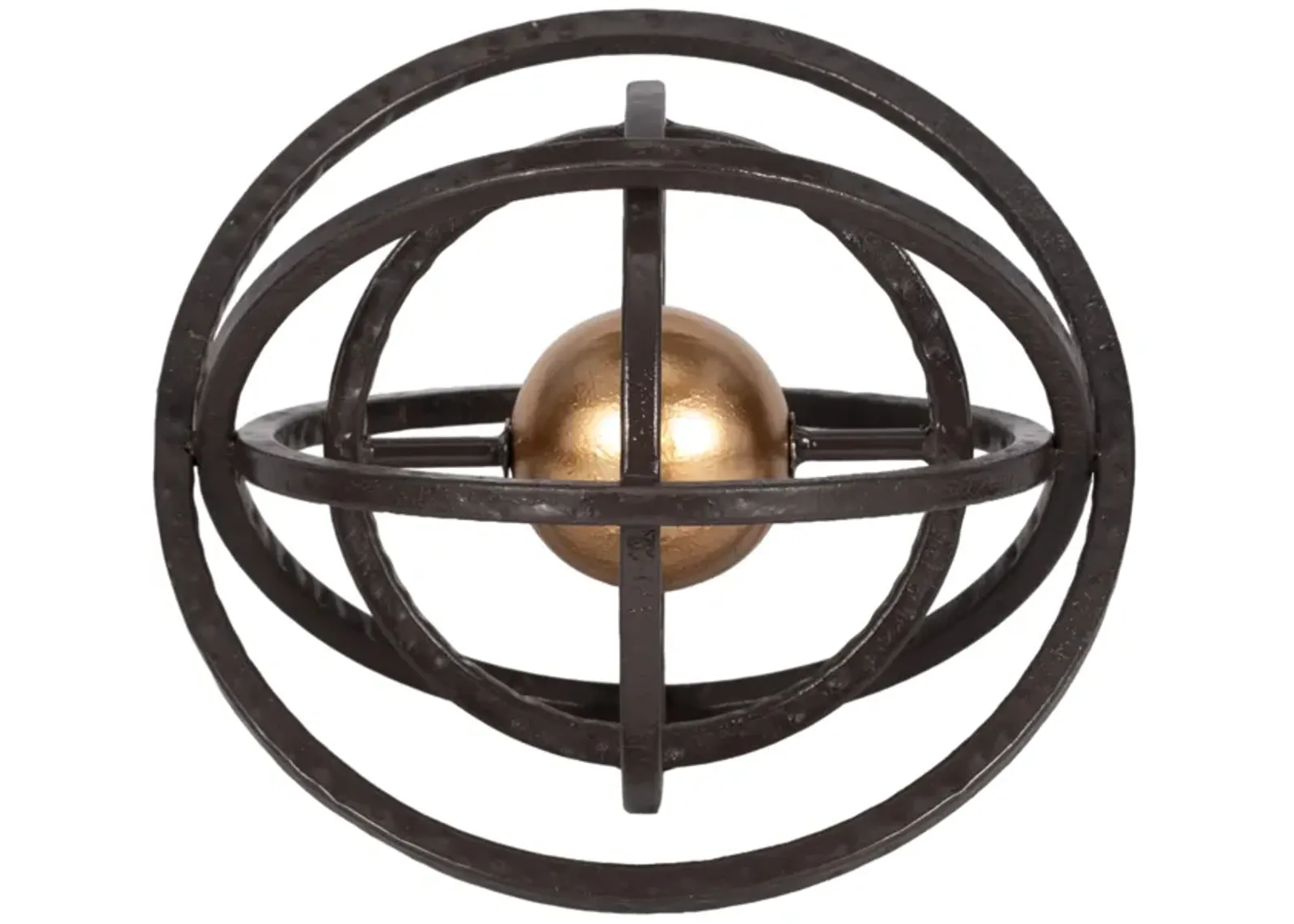 10" Armillary Orb, Black/gold