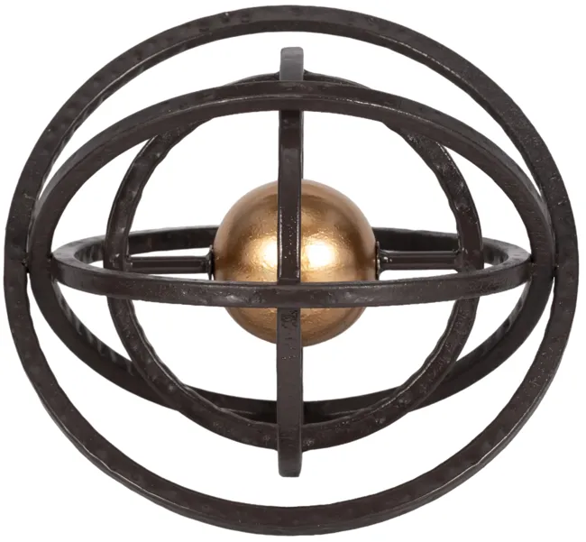 10" Armillary Orb, Black/gold