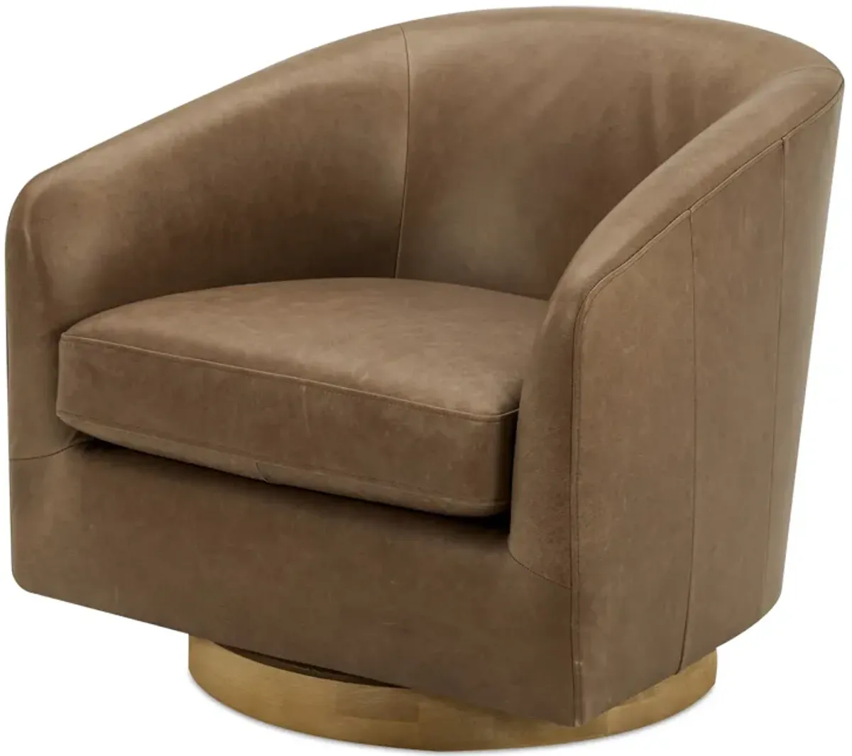 OSCY LEATHER SWIVEL CHAIR