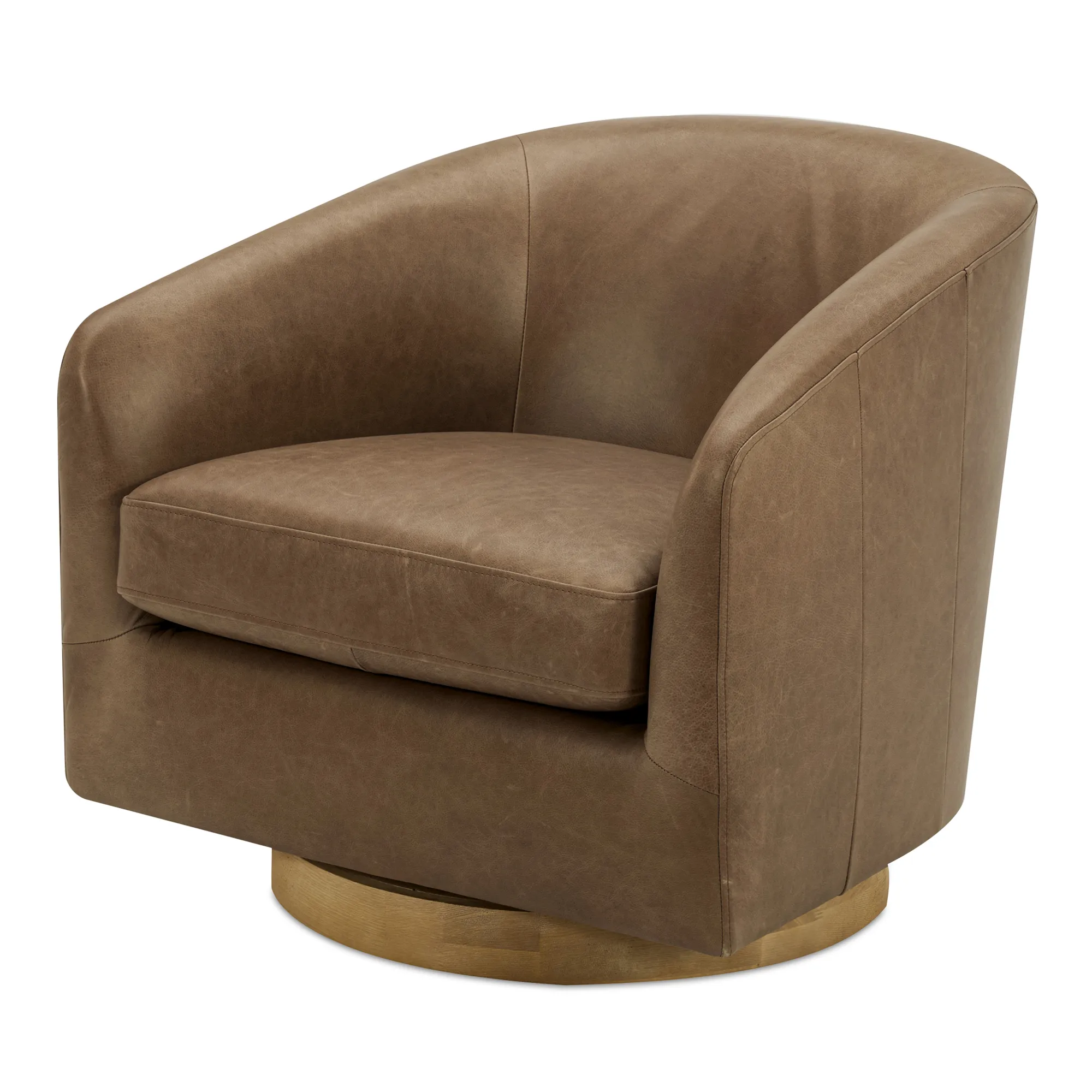 OSCY LEATHER SWIVEL CHAIR