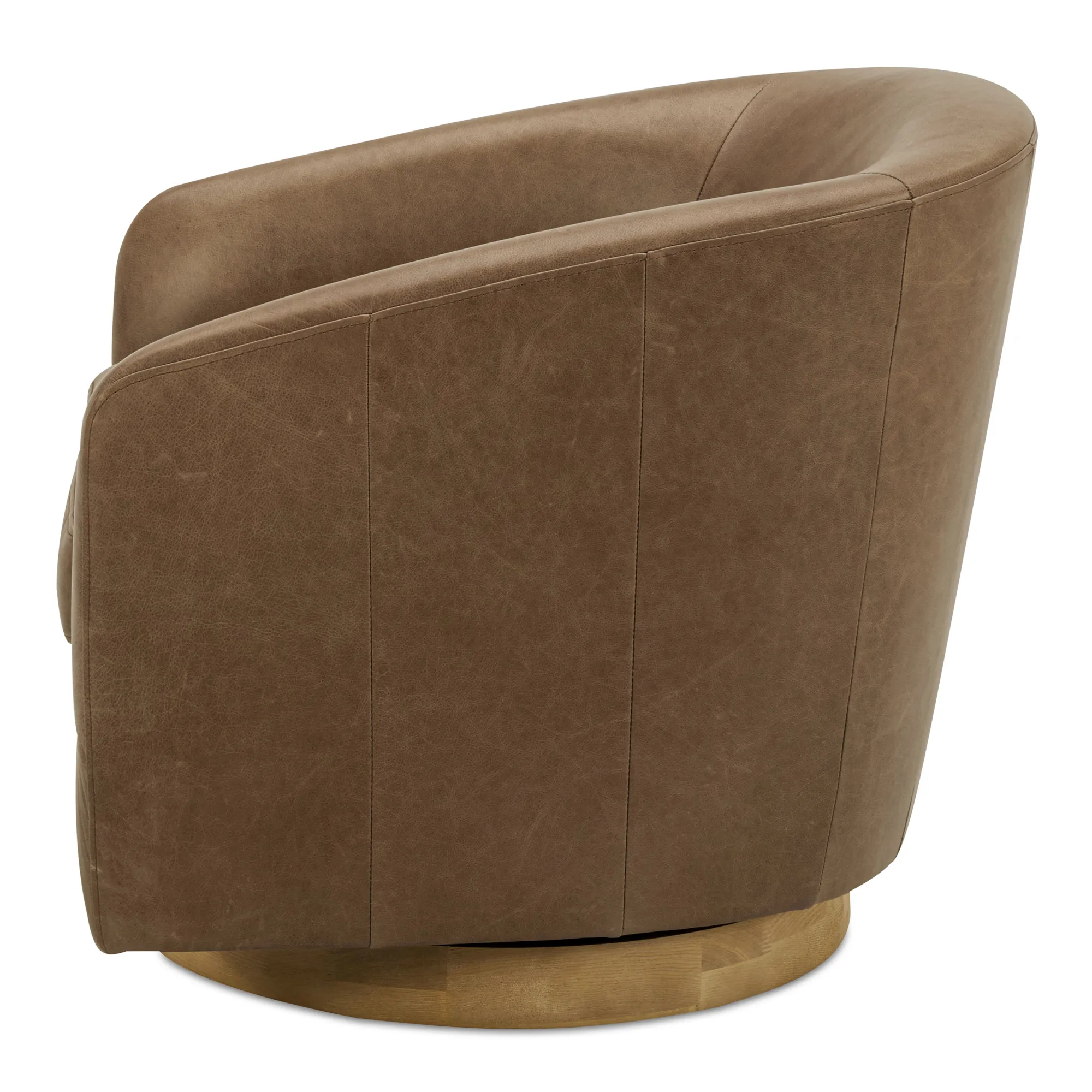 OSCY LEATHER SWIVEL CHAIR