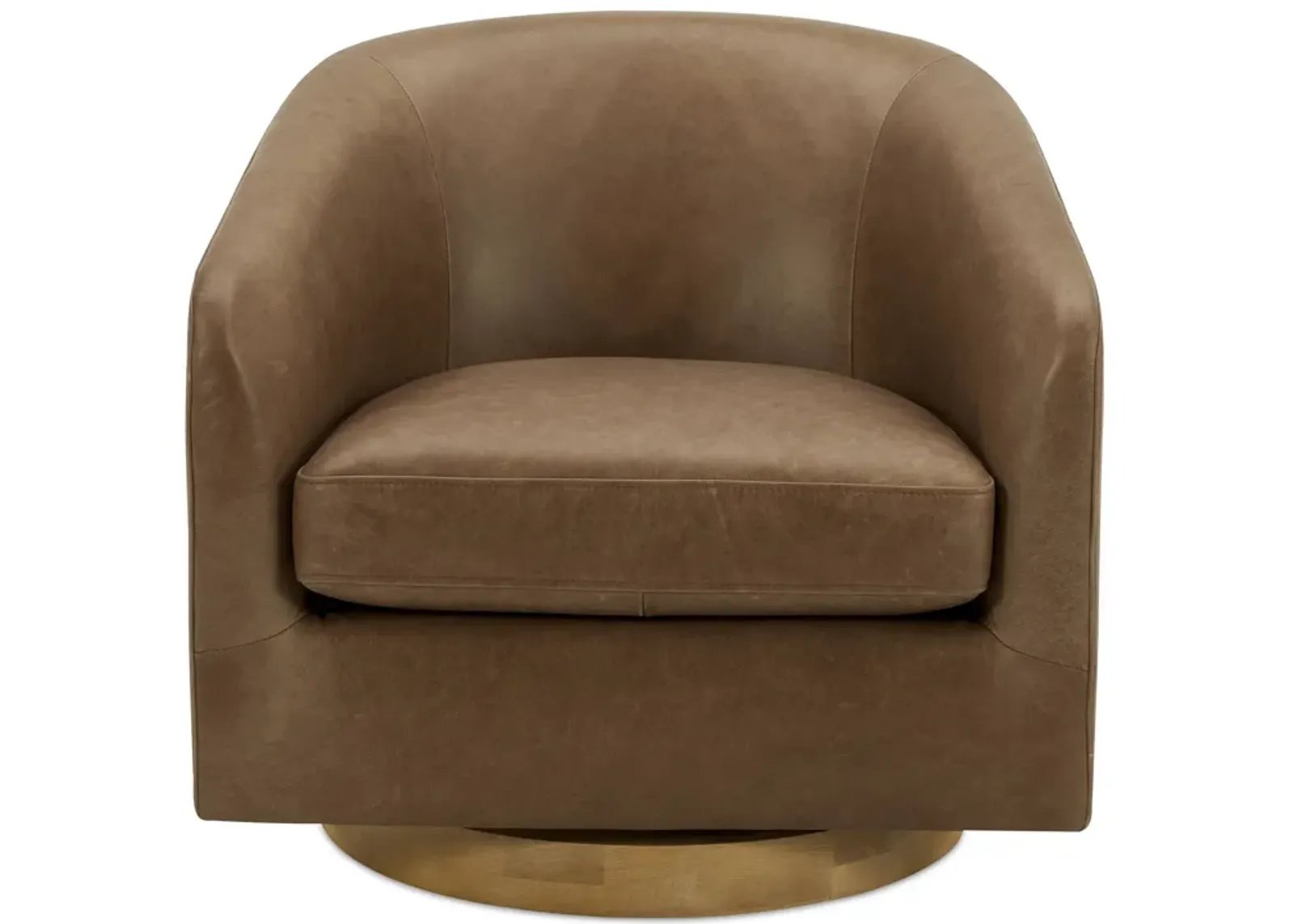 OSCY LEATHER SWIVEL CHAIR