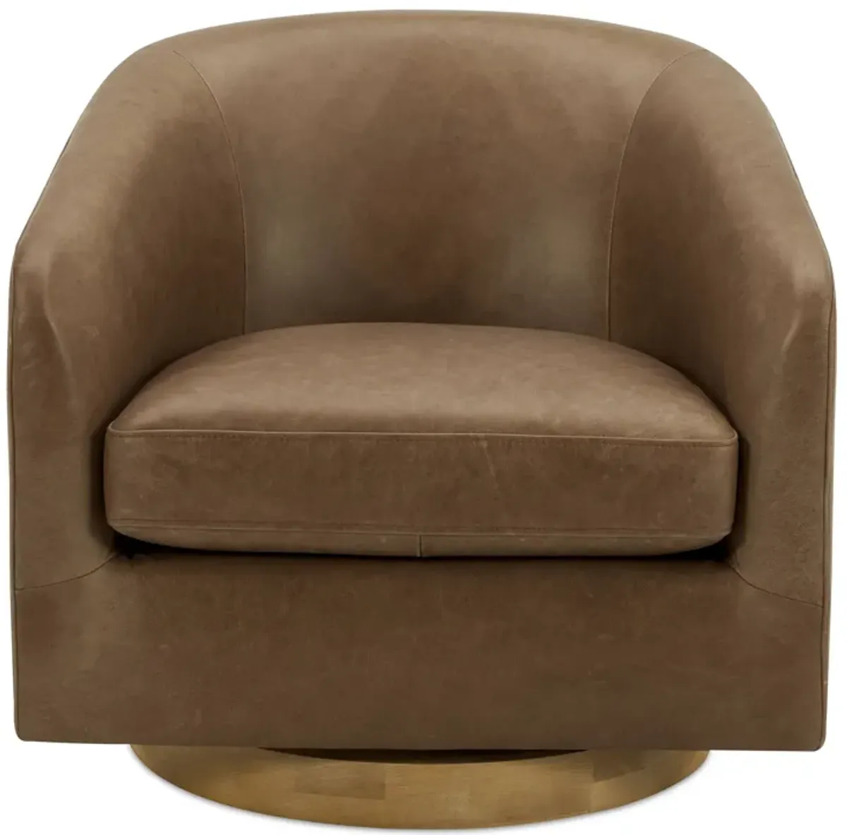 OSCY LEATHER SWIVEL CHAIR