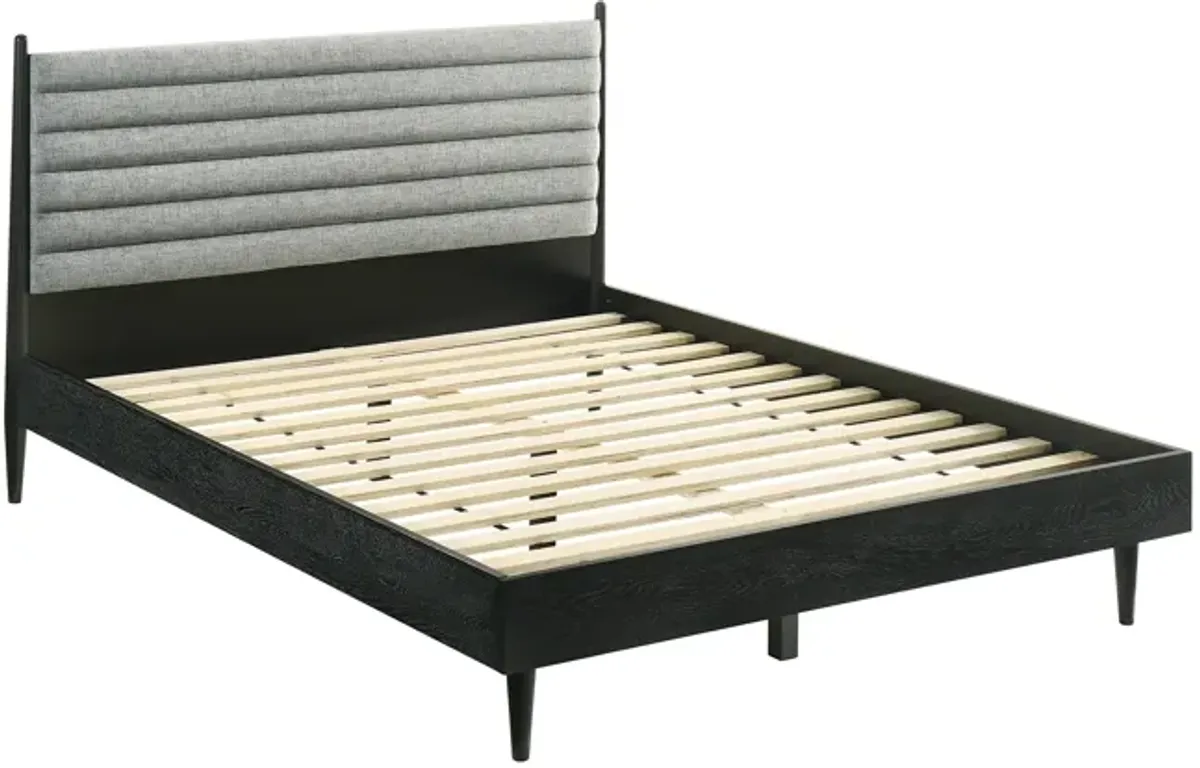 Artemio Queen Platform Wood Bed Frame in Black Finish