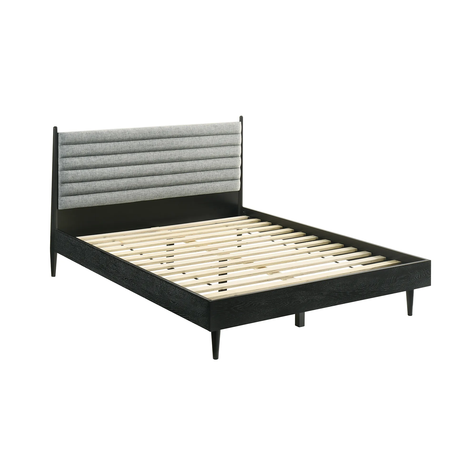 Artemio Queen Platform Wood Bed Frame in Black Finish