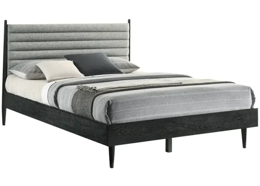 Artemio Queen Platform Wood Bed Frame in Black Finish