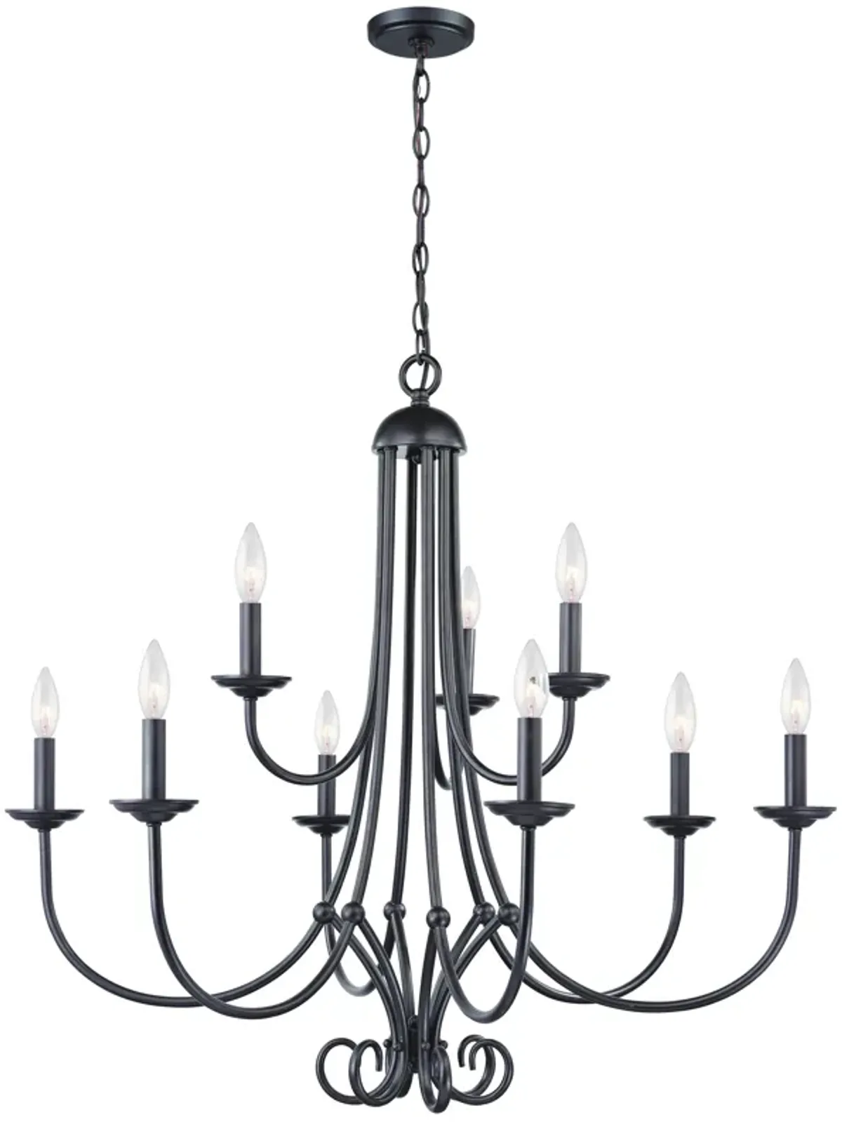 Williamsport 34" Wide 9-Light Chandelier - Oil Rubbed Bronze