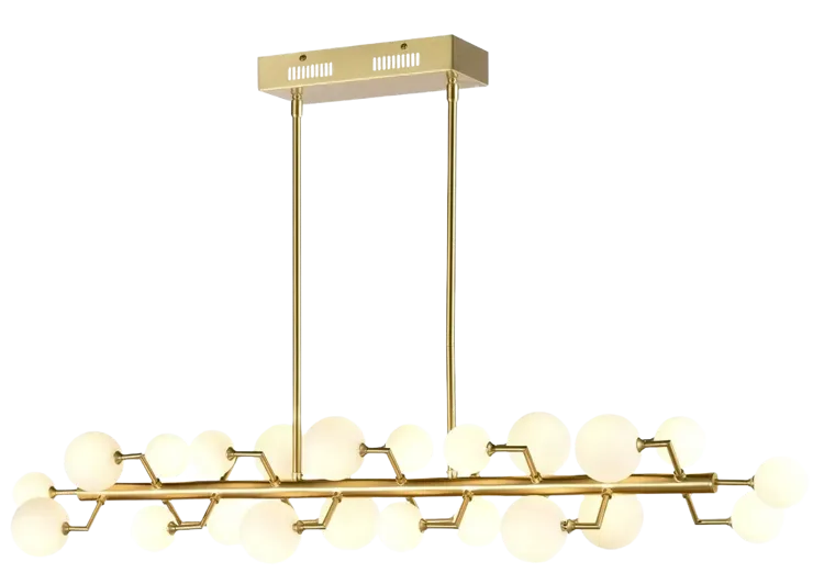 Keir 43.31" Wide 22-Light Linear Chandelier - Brass