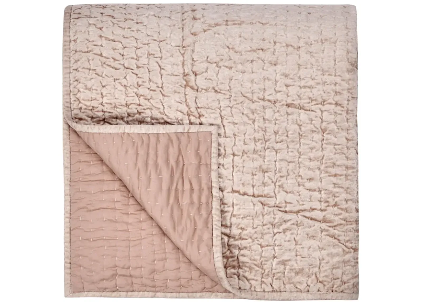 Dimitry 100% Rayon Velvet Bliss Pink King Quilt