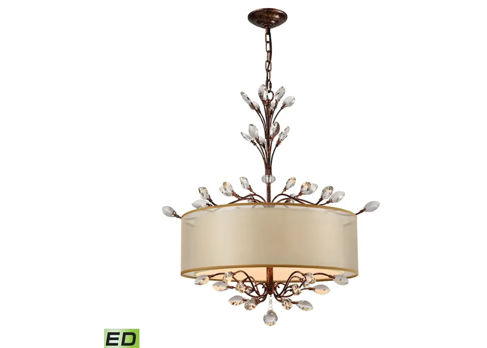 Asbury 26" Wide 4-Light Chandelier - Spanish Bronze