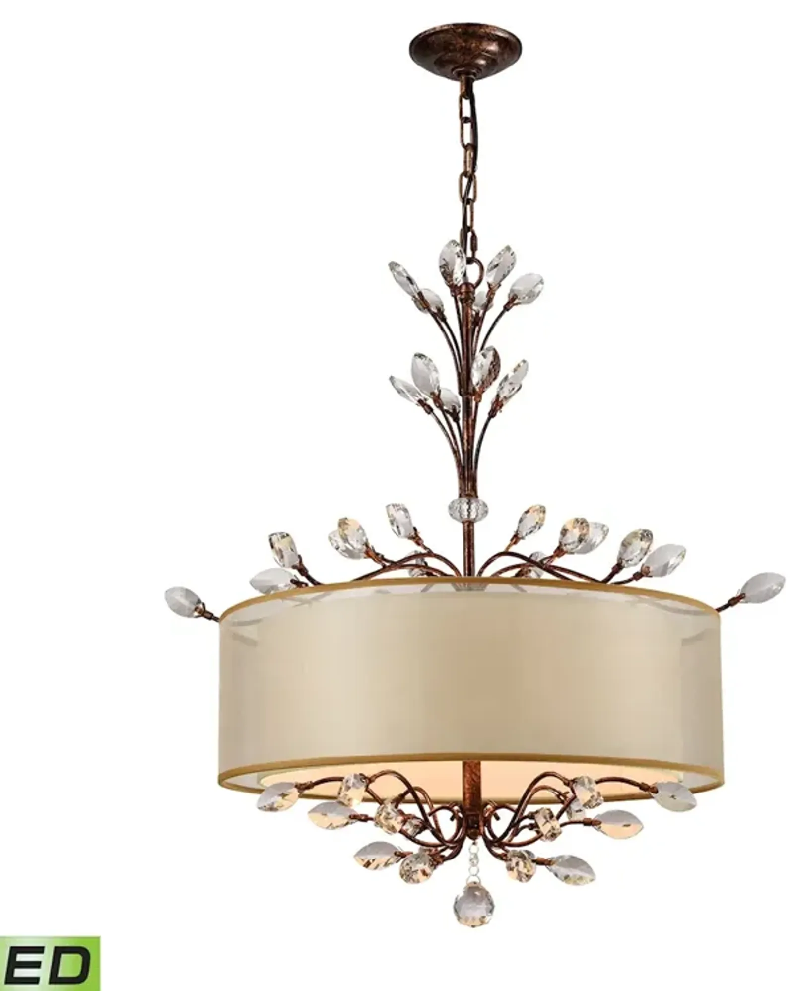 Asbury 26" Wide 4-Light Chandelier - Spanish Bronze