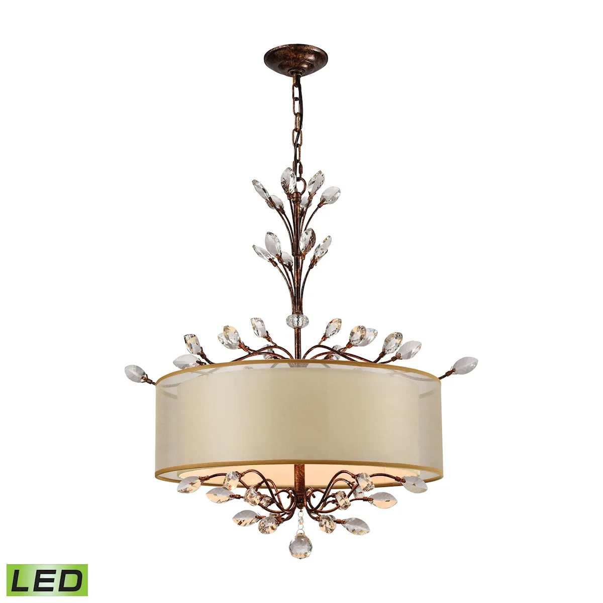 Asbury 26" Wide 4-Light Chandelier - Spanish Bronze