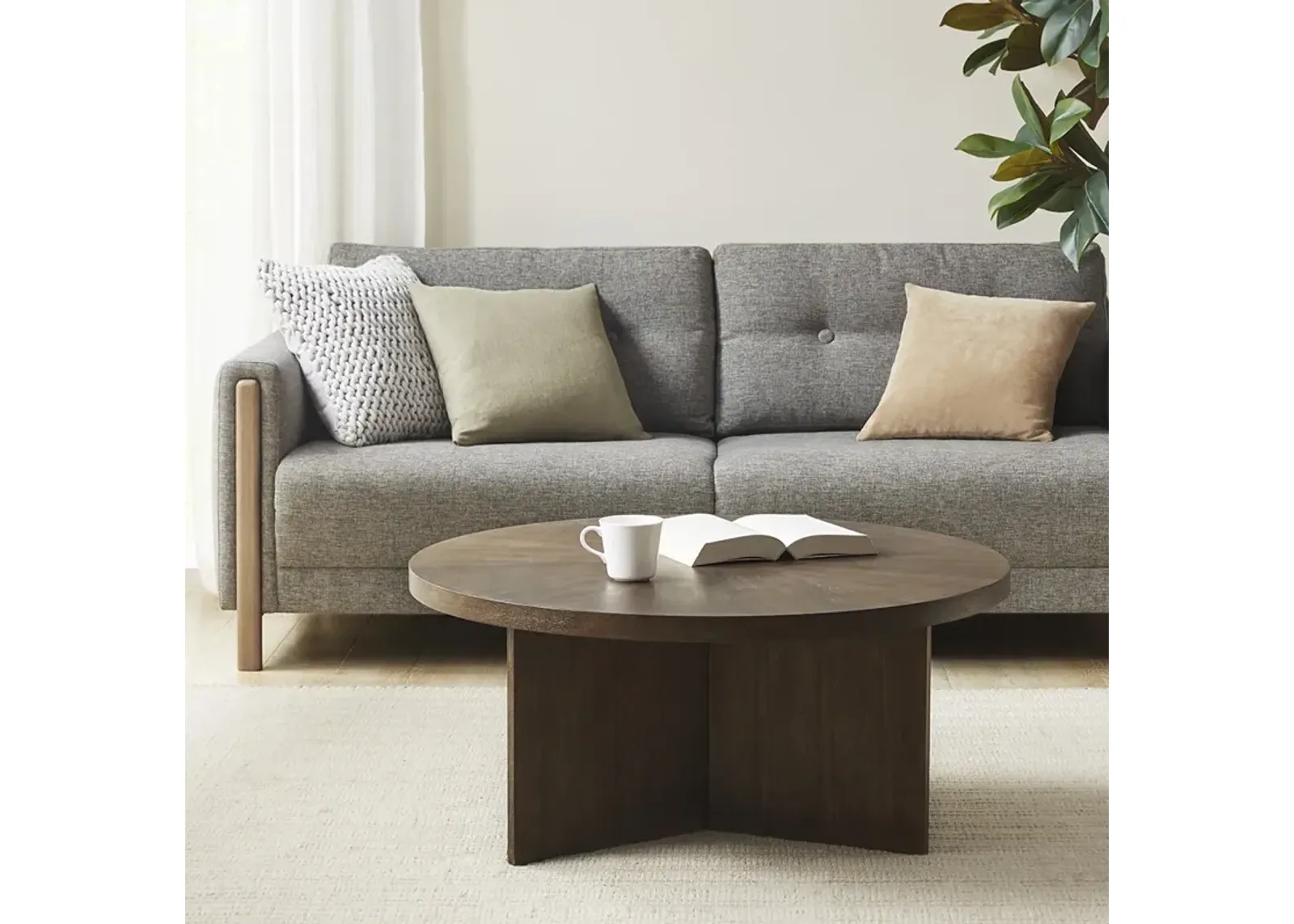 Martha Stewart Sadie Brown Round Coffee table