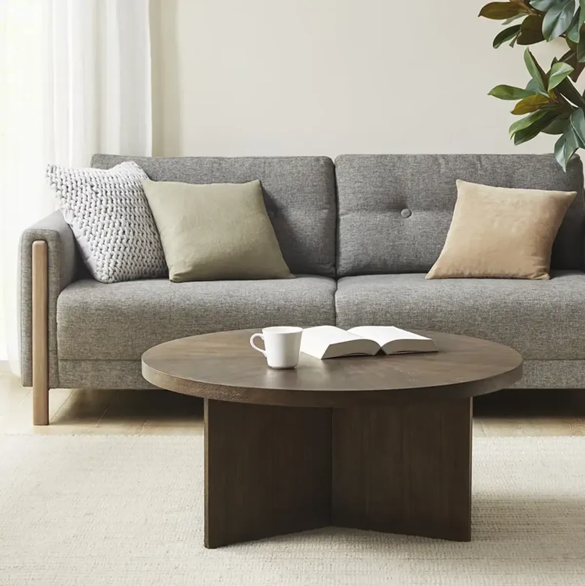 Martha Stewart Sadie Brown Round Coffee table