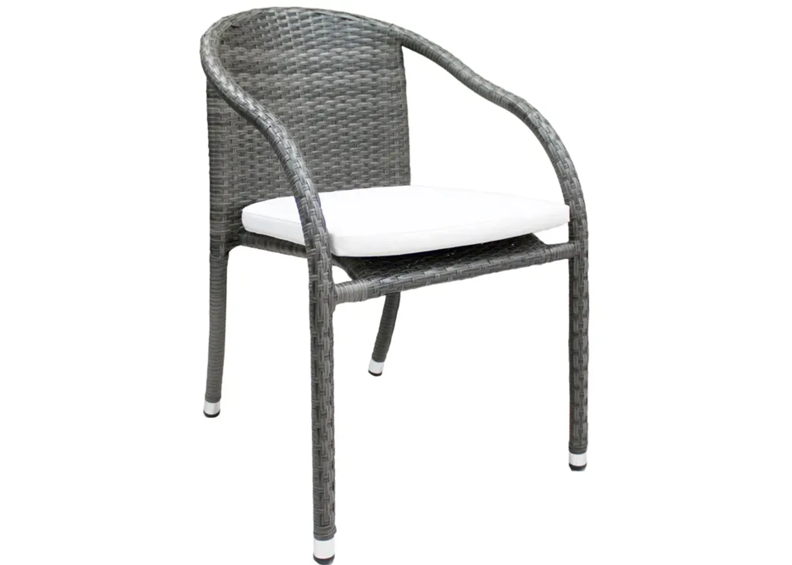 Ultra Stackable Woven Armchair with Cushion