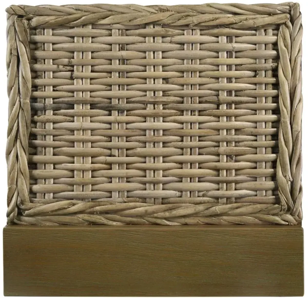 Zyla Woven Rattan California King Panel Bed Kubu Grey