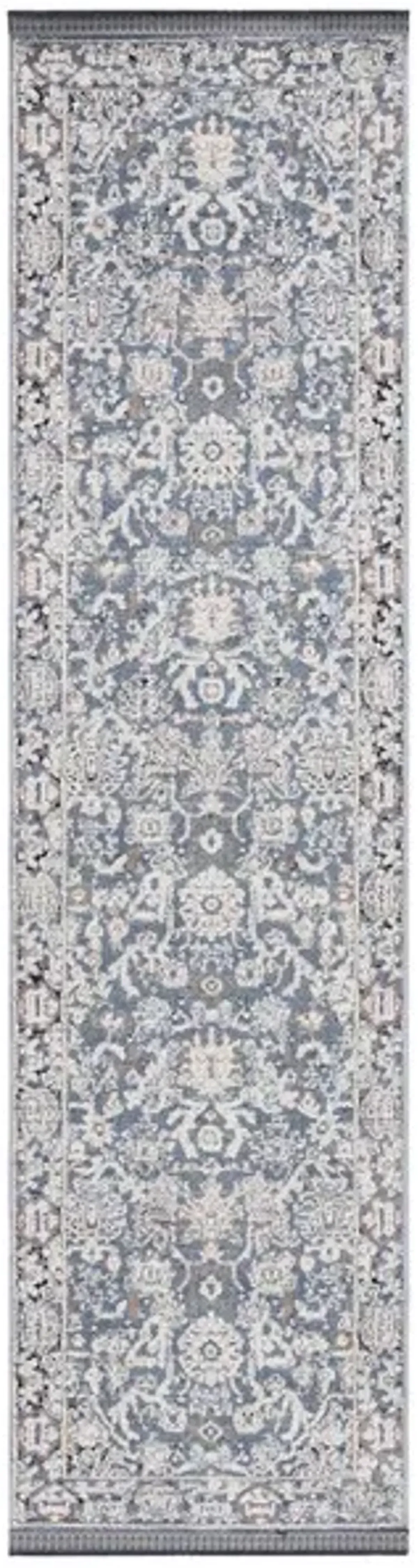 VIVALDI 561 Blue  2'-2' X 8' Runner Rug