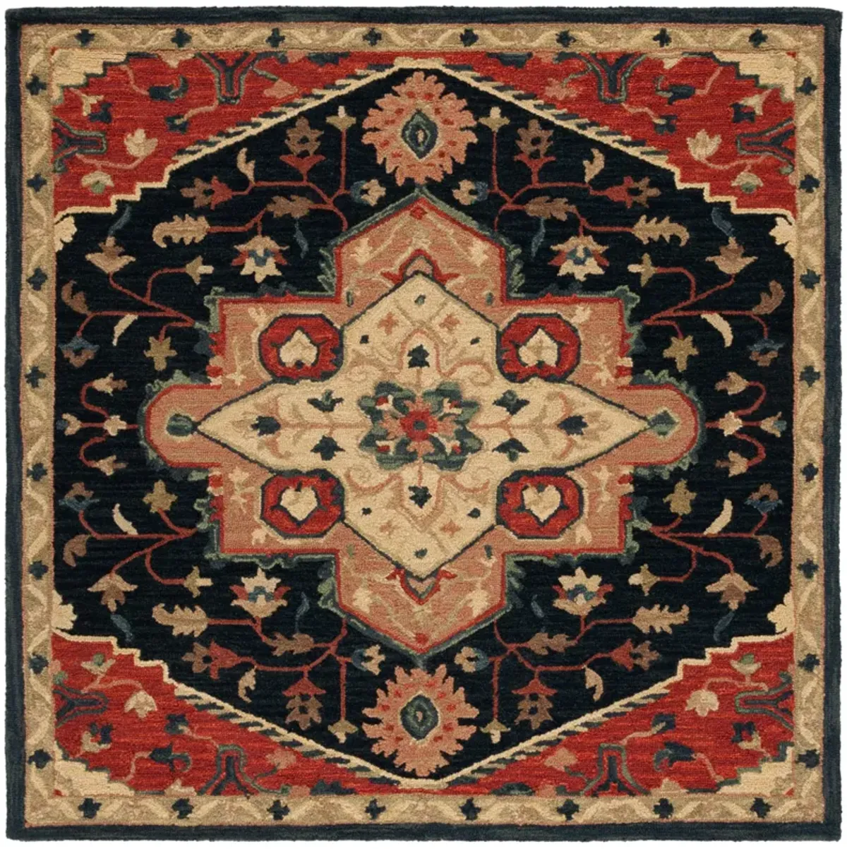 HERITAGE Hand Tufted 6' x 6' Square area rug