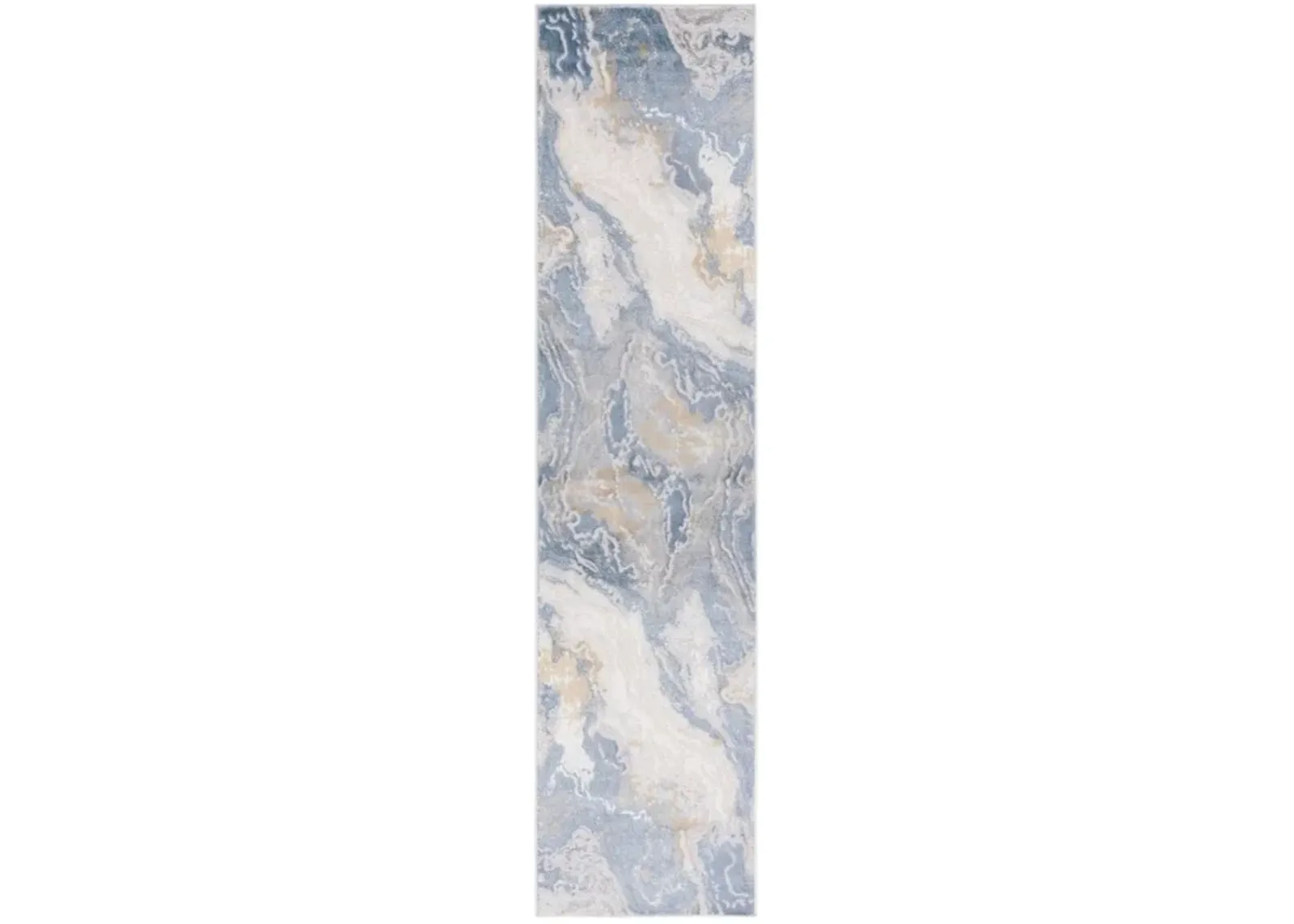 PALMA 348 Blue 2'-2' X 9' Runner Rug