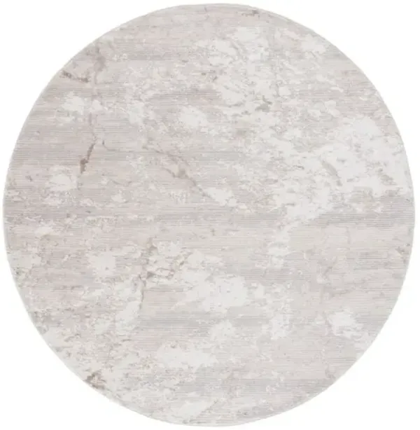 HANNA 112 Beige 6'-7' X 6'-7' Round Round Rug