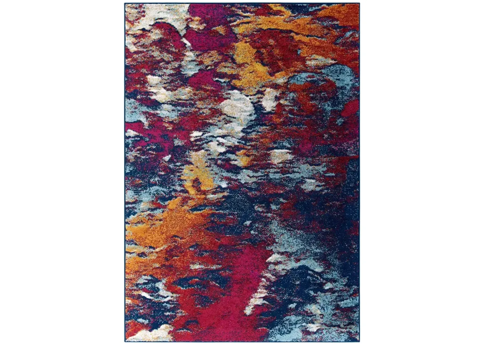 Entourage Foliage Contemporary Modern Abstract 5x8 Area Rug