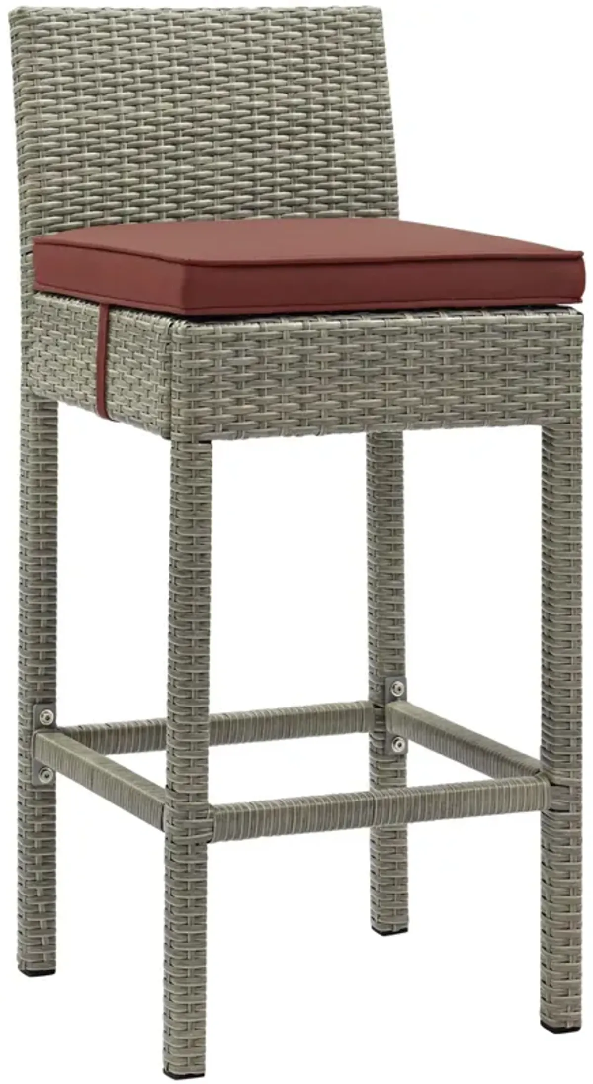 Conduit Bar Stool Outdoor Patio Wicker Rattan Set of 4