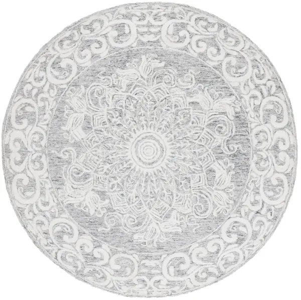 ABSTRACT Hand Tufted 6' x 6' Round area rug