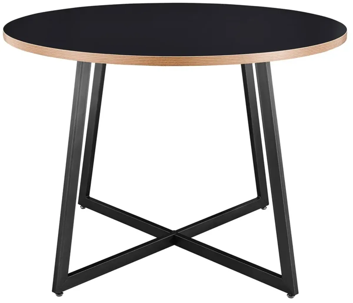 Courtdale Kd 42" Round Dining Table, Black(assembly Required)