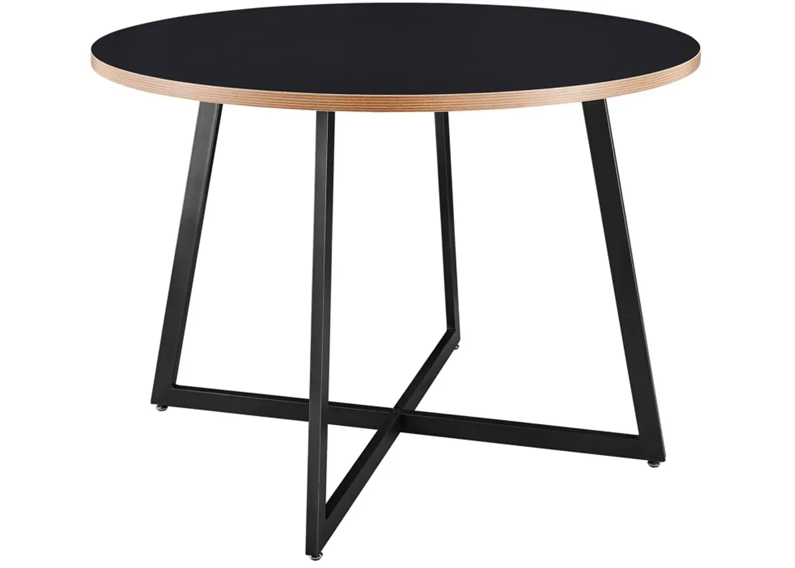 courtdale kd 42" round dining table, black(assembly required)