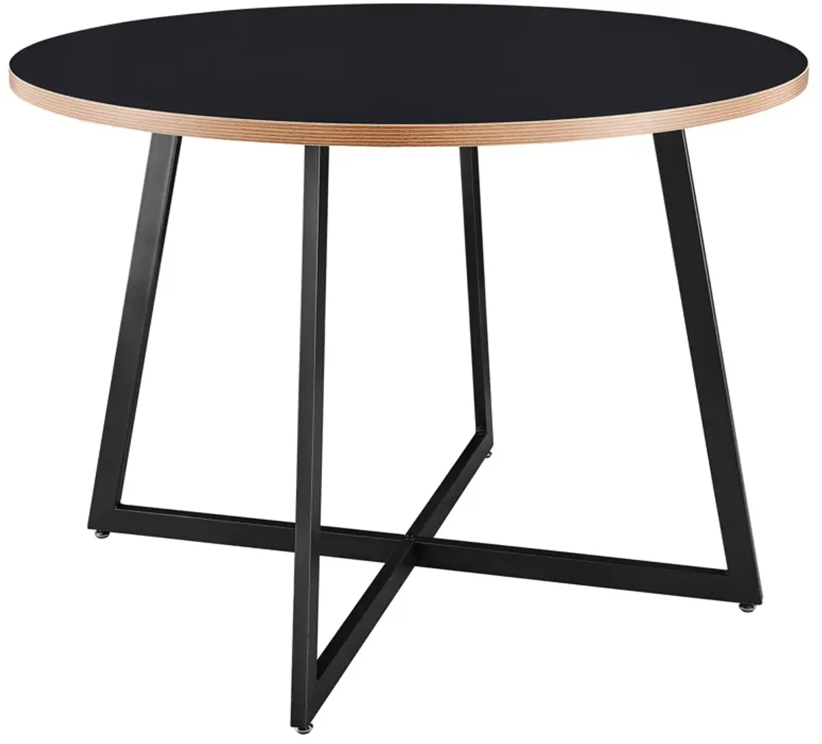 Courtdale Kd 42" Round Dining Table, Black(assembly Required)