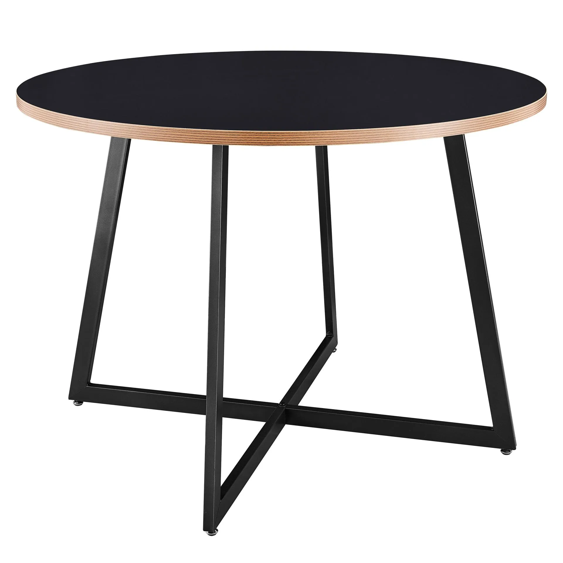 courtdale kd 42" round dining table, black(assembly required)