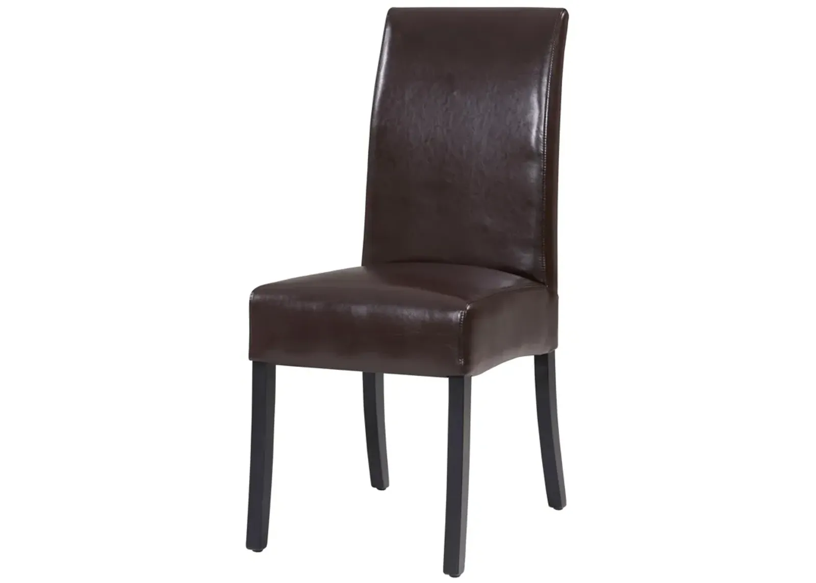 Valencia Leather Dining Side Chair, Brown (Set of 2)